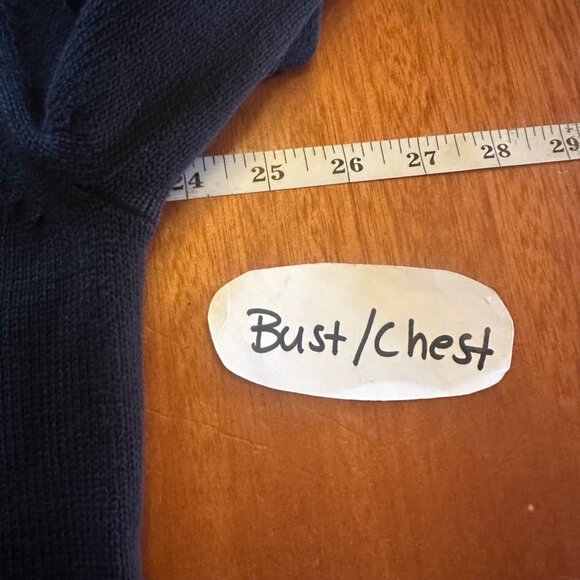 Joseph Abboud Mens Navy quarter zip  Sweater L - Picture 4 of 5